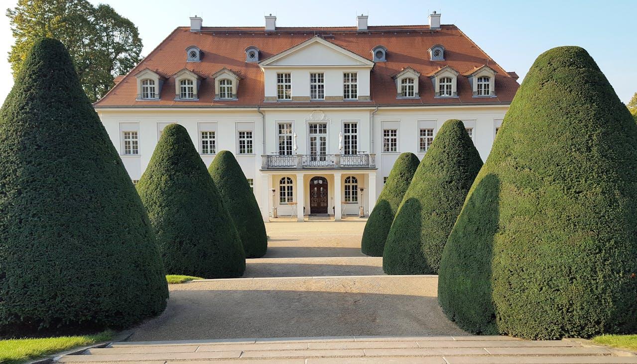 Magnificent villa with symmetrical garden.