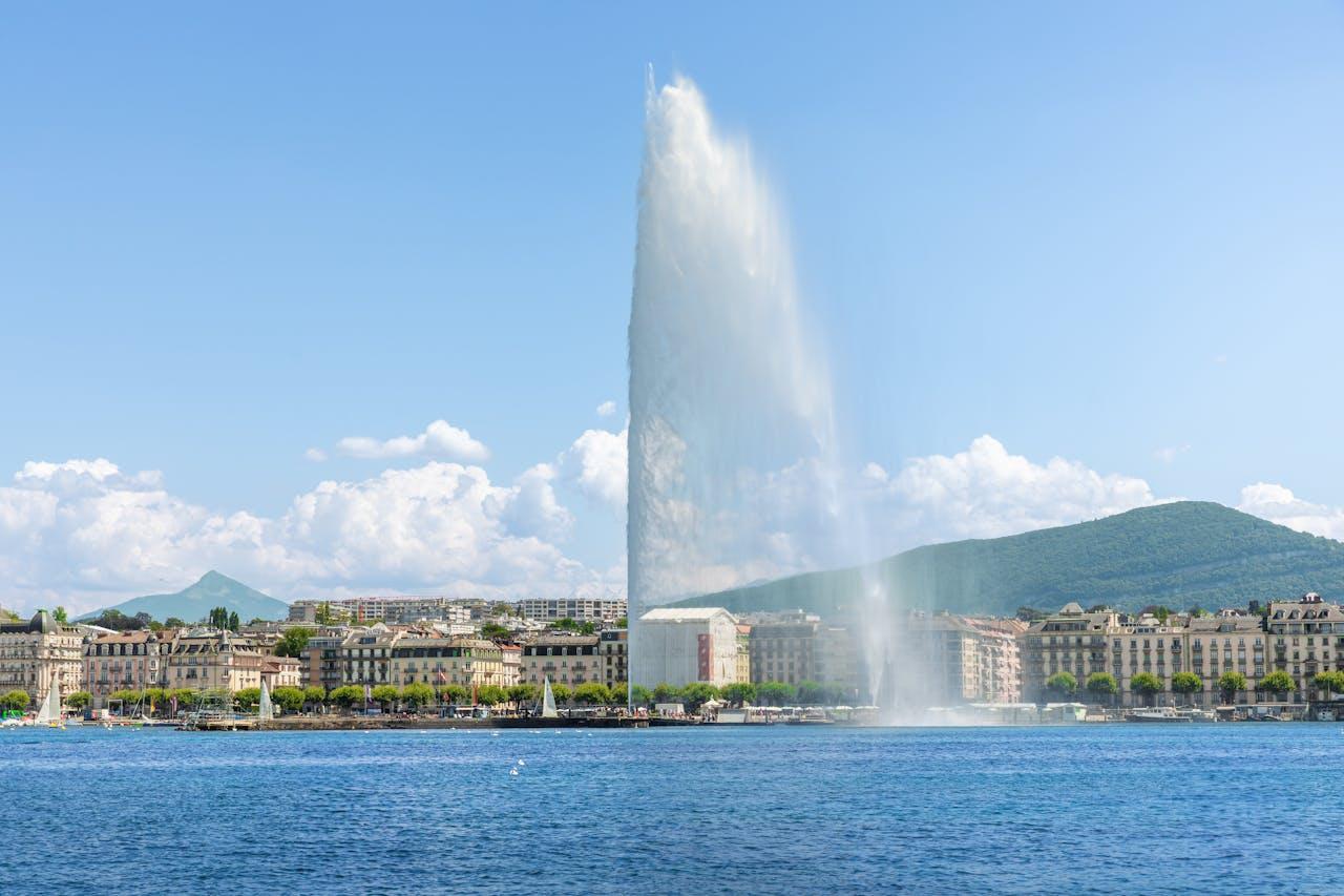 Jet d'Eau in Genf.